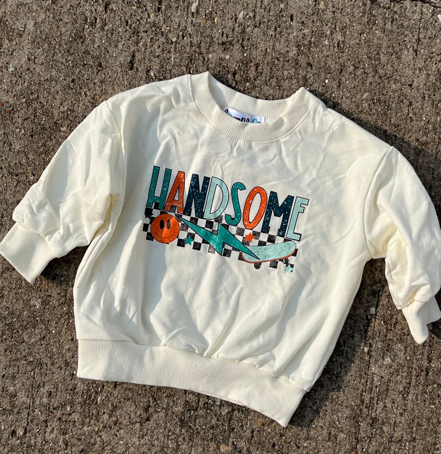 Handsome Checker | Oatmeal Pullover