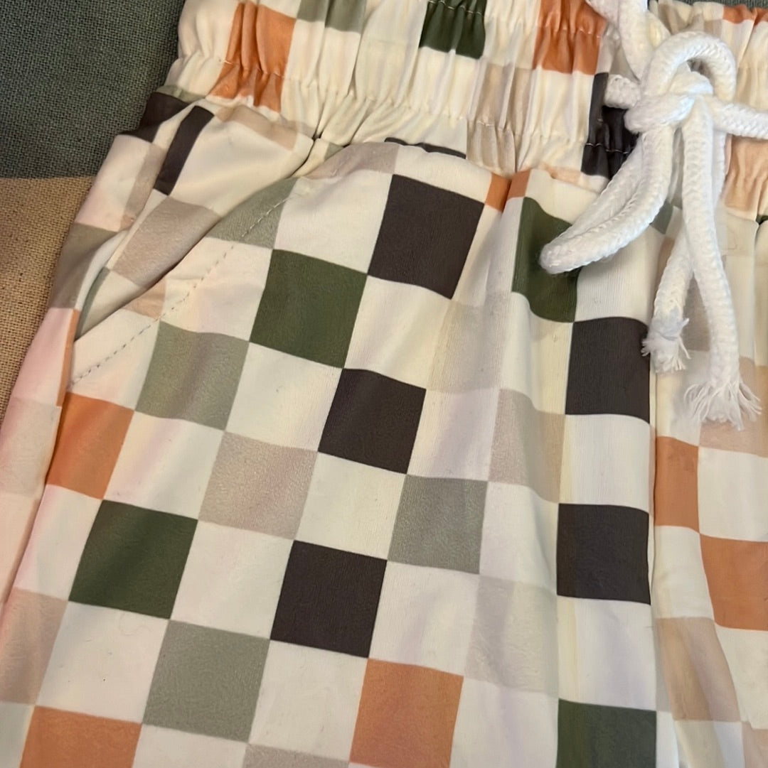 Neutral Checks | Neutral Checker Tie Shorts