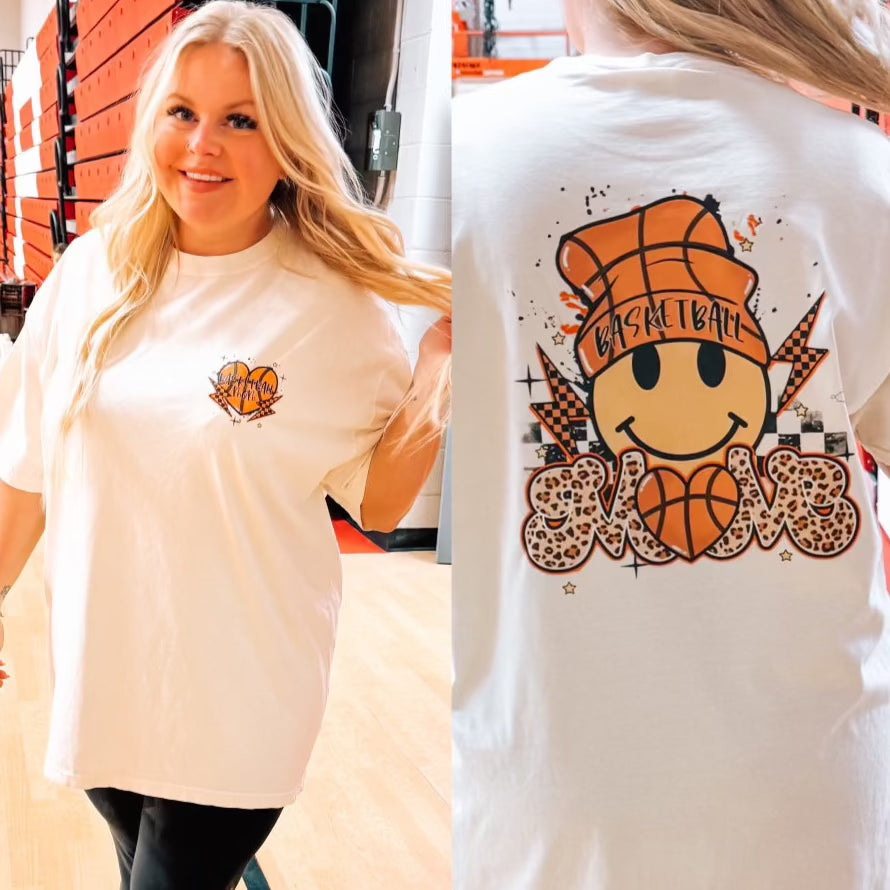 Basketball Mom | Comfort Color Tee- Ivory