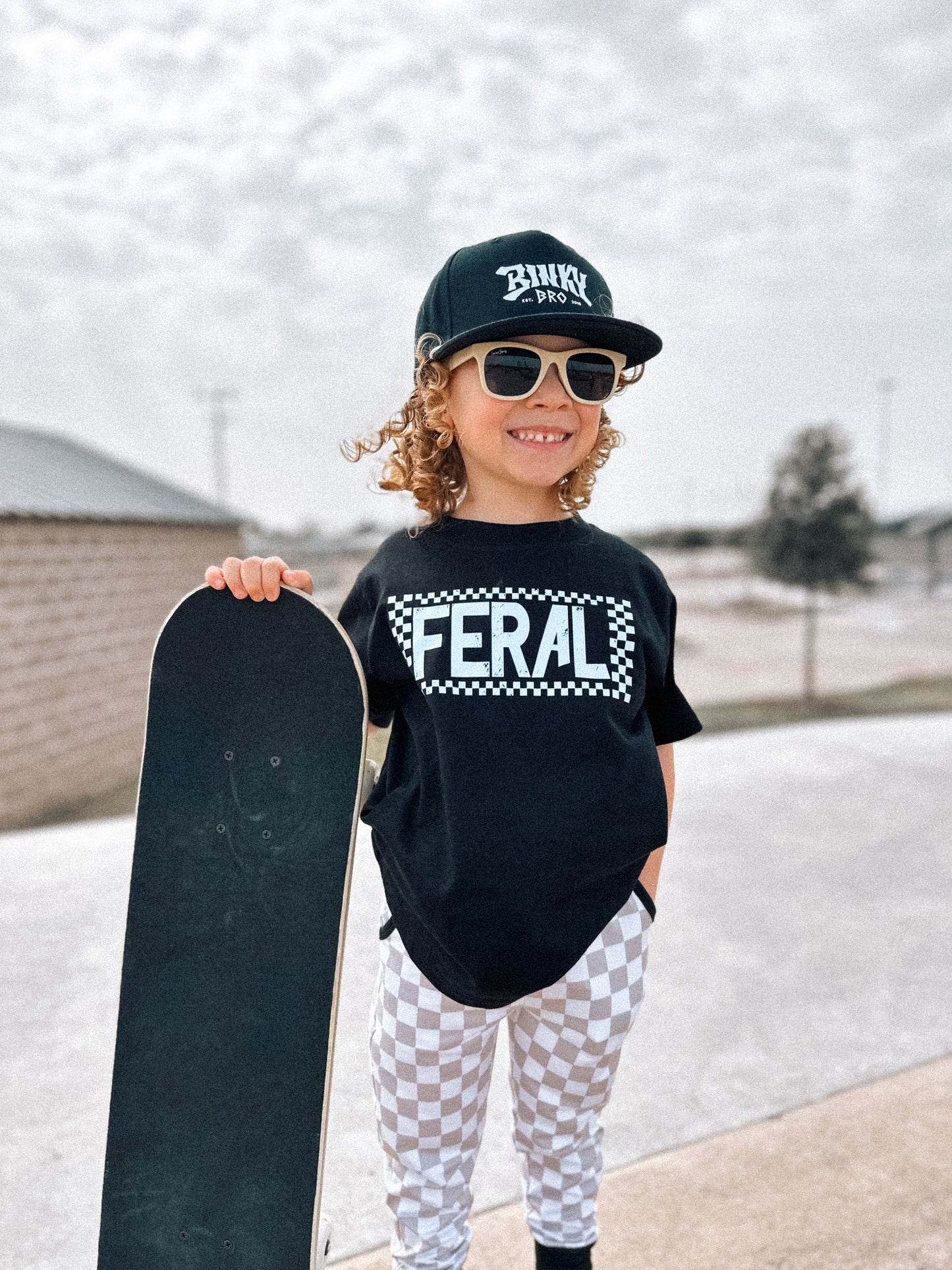 Feral Checker | Graphic T-Shirt 2 Color Options