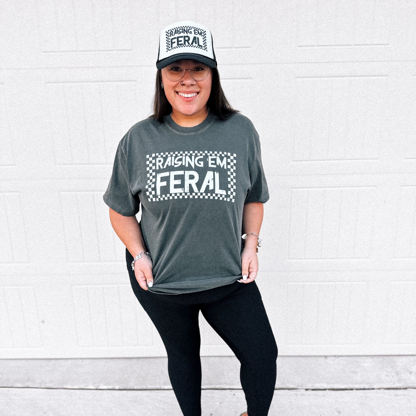 Raising Em' Feral | Comfort Color Tee- Pepper