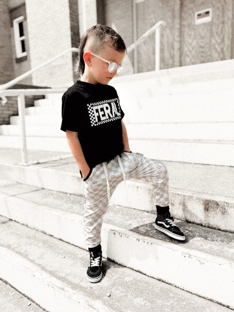 Feral Checker | Graphic T-Shirt 2 Color Options