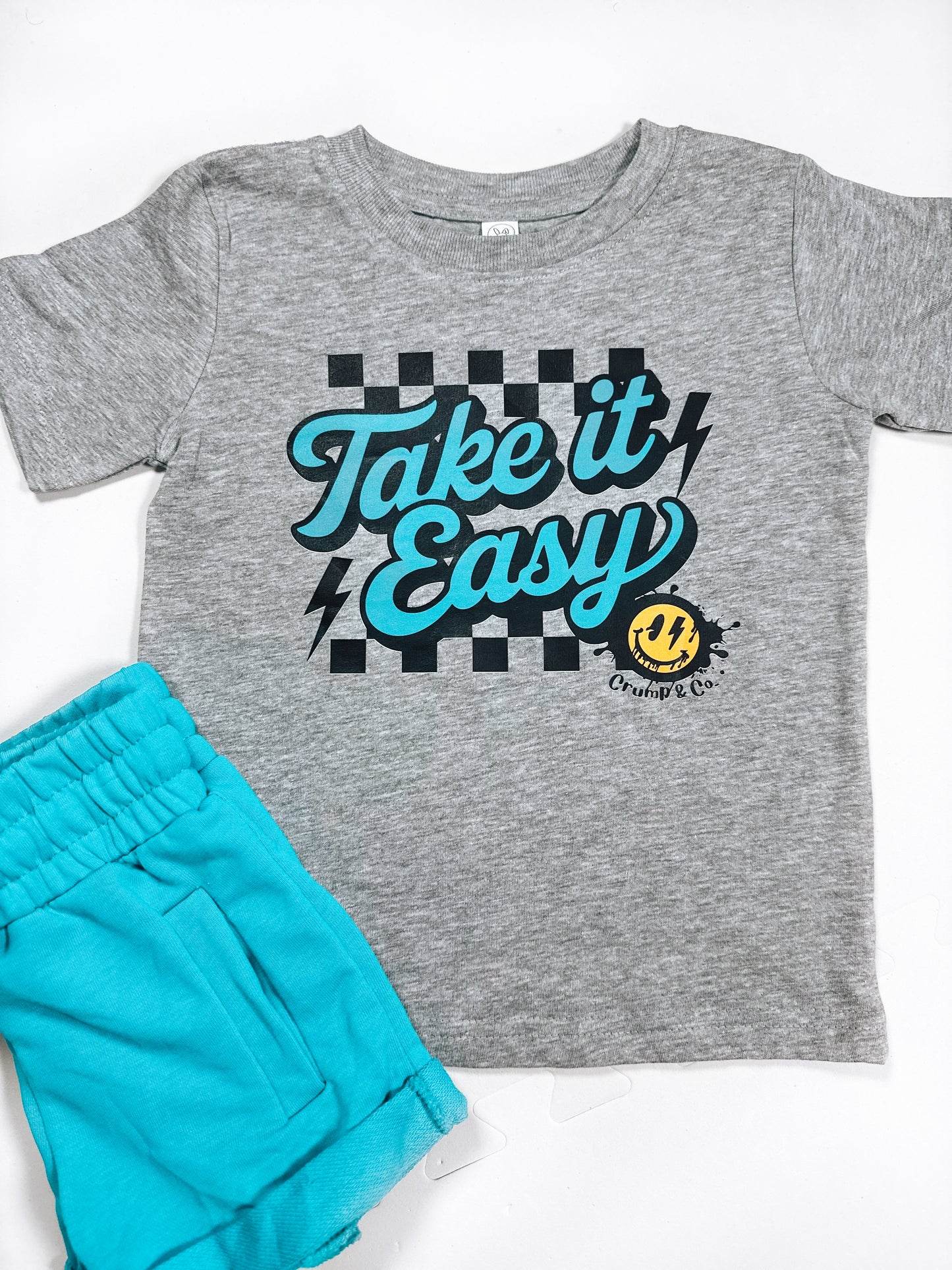 Take It Easy | Heather Grey Graphic T-Shirt