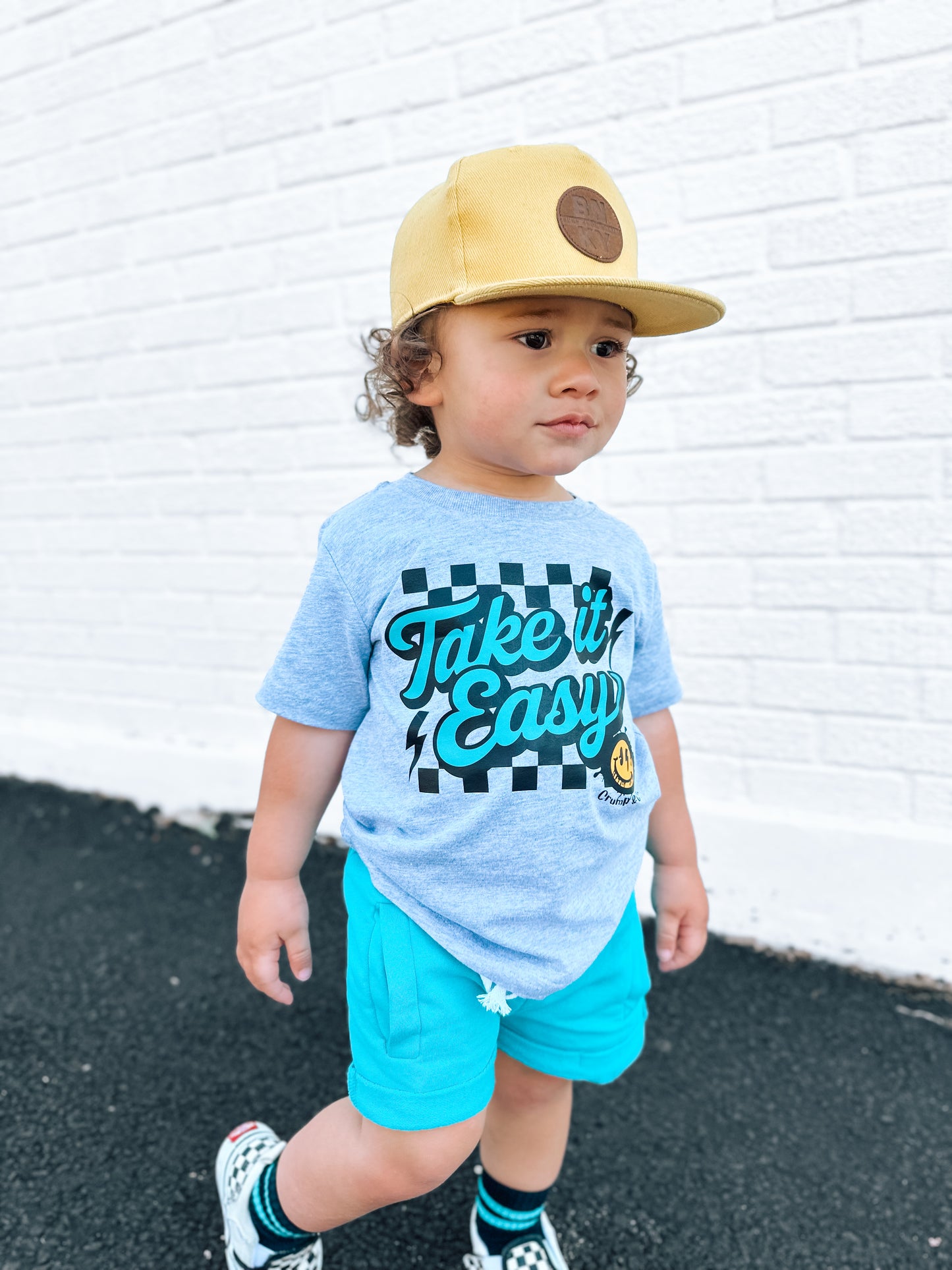 Take It Easy | Heather Grey Graphic T-Shirt