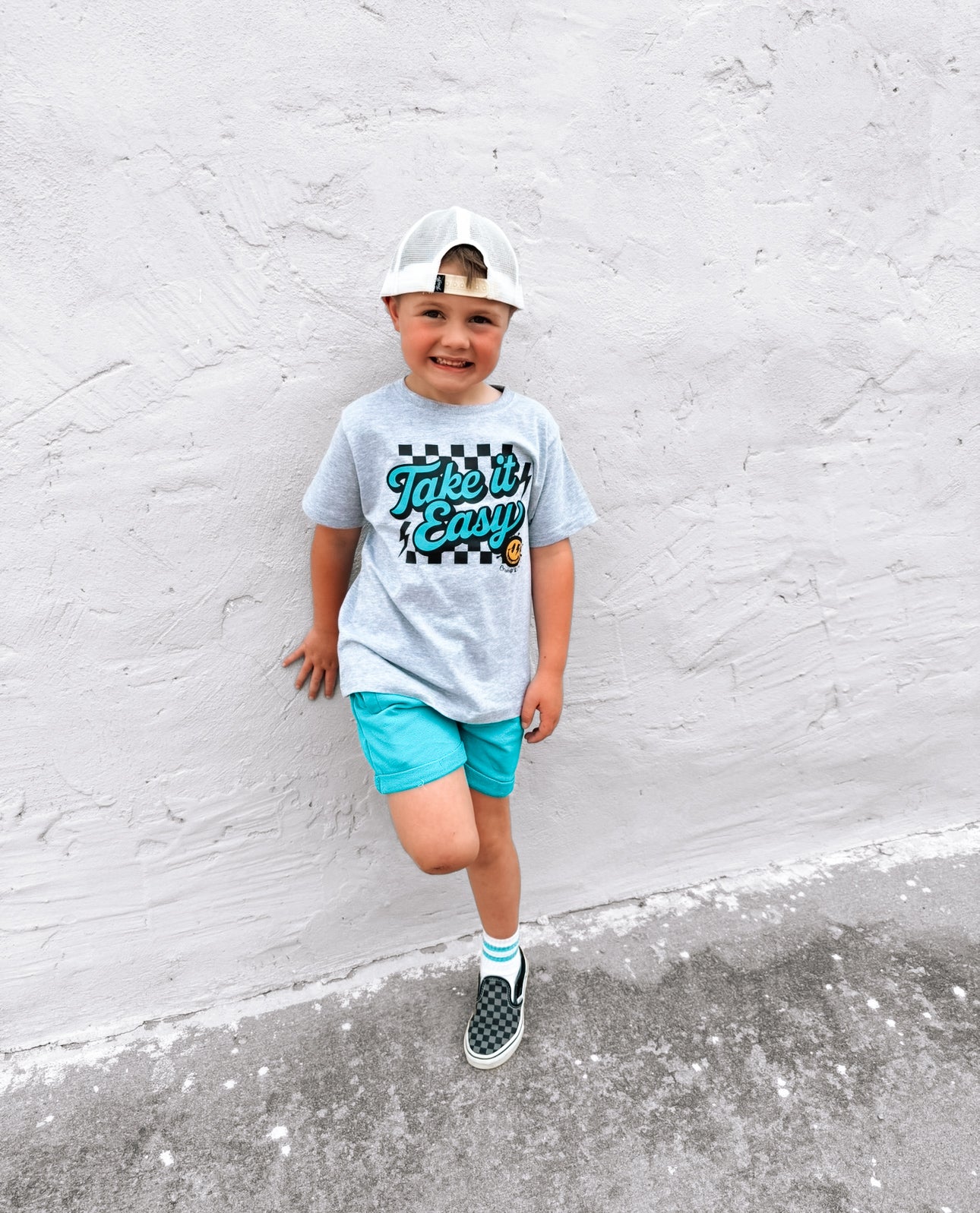 Take It Easy | Heather Grey Graphic T-Shirt