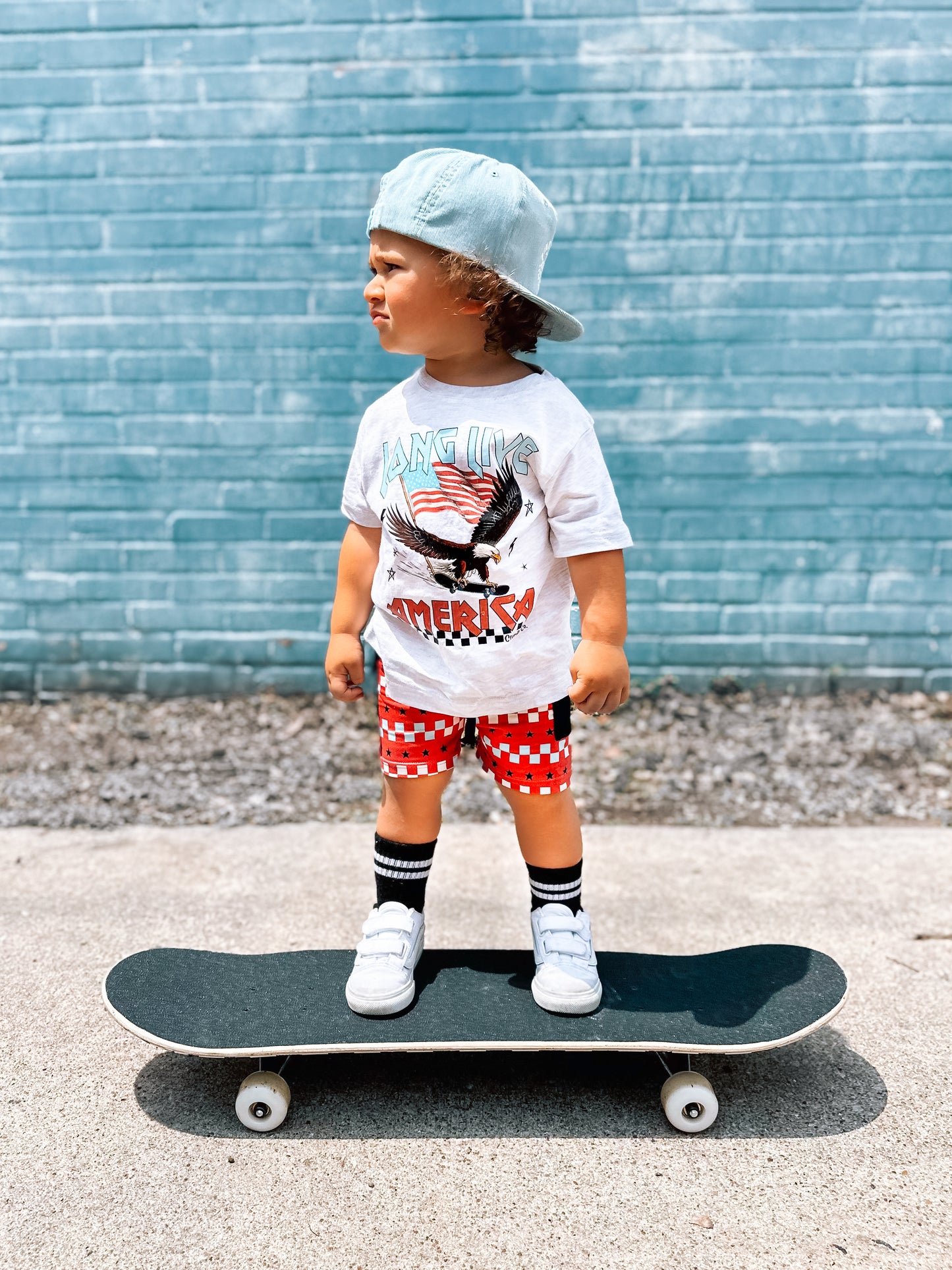 Long Live America | Ash Grey Graphic T-Shirt