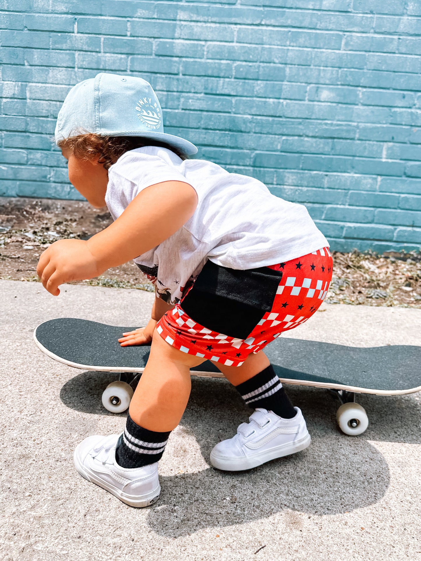 Stars and Check | Cargo Tie Shorts*