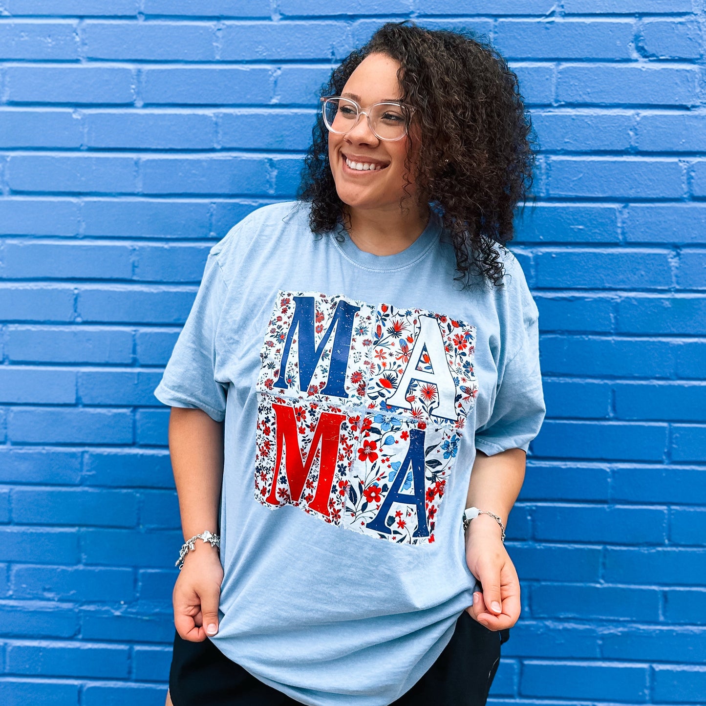 Mama RWB | Comfort Color Tee Denim