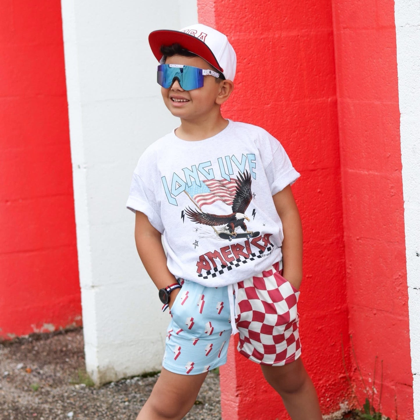 Long Live America | Ash Grey Graphic T-Shirt