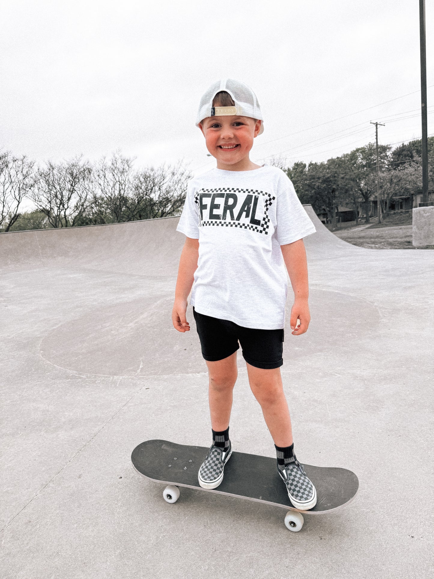 Feral Checker | Graphic T-Shirt 2 Color Options