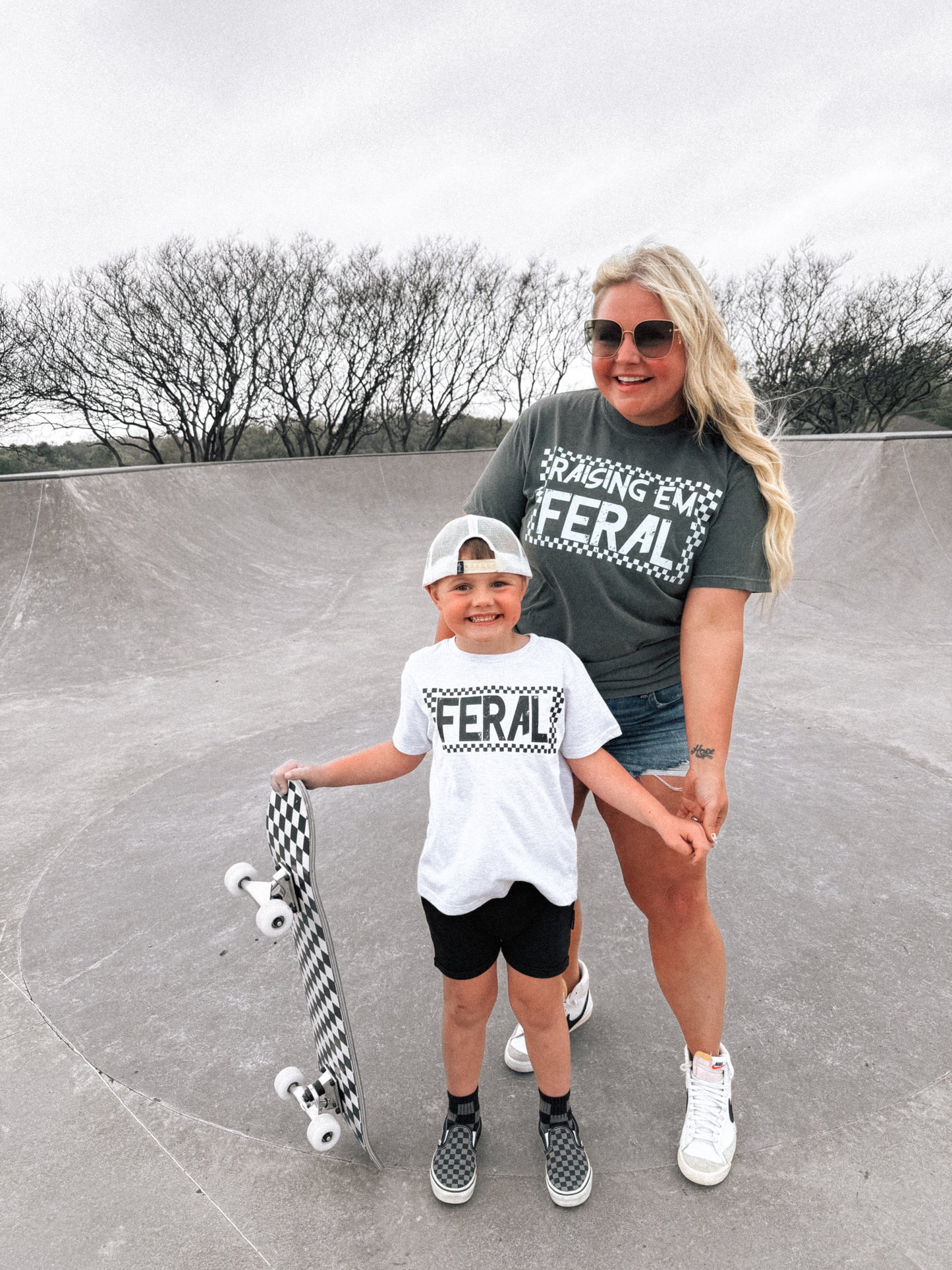 Raising Em' Feral | Comfort Color Tee- Pepper