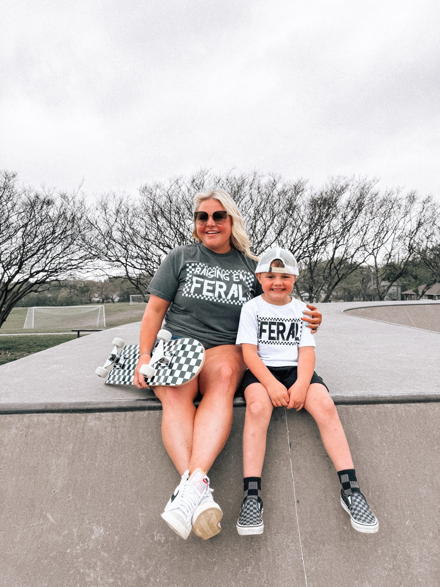 Raising Em' Feral | Comfort Color Tee- Pepper