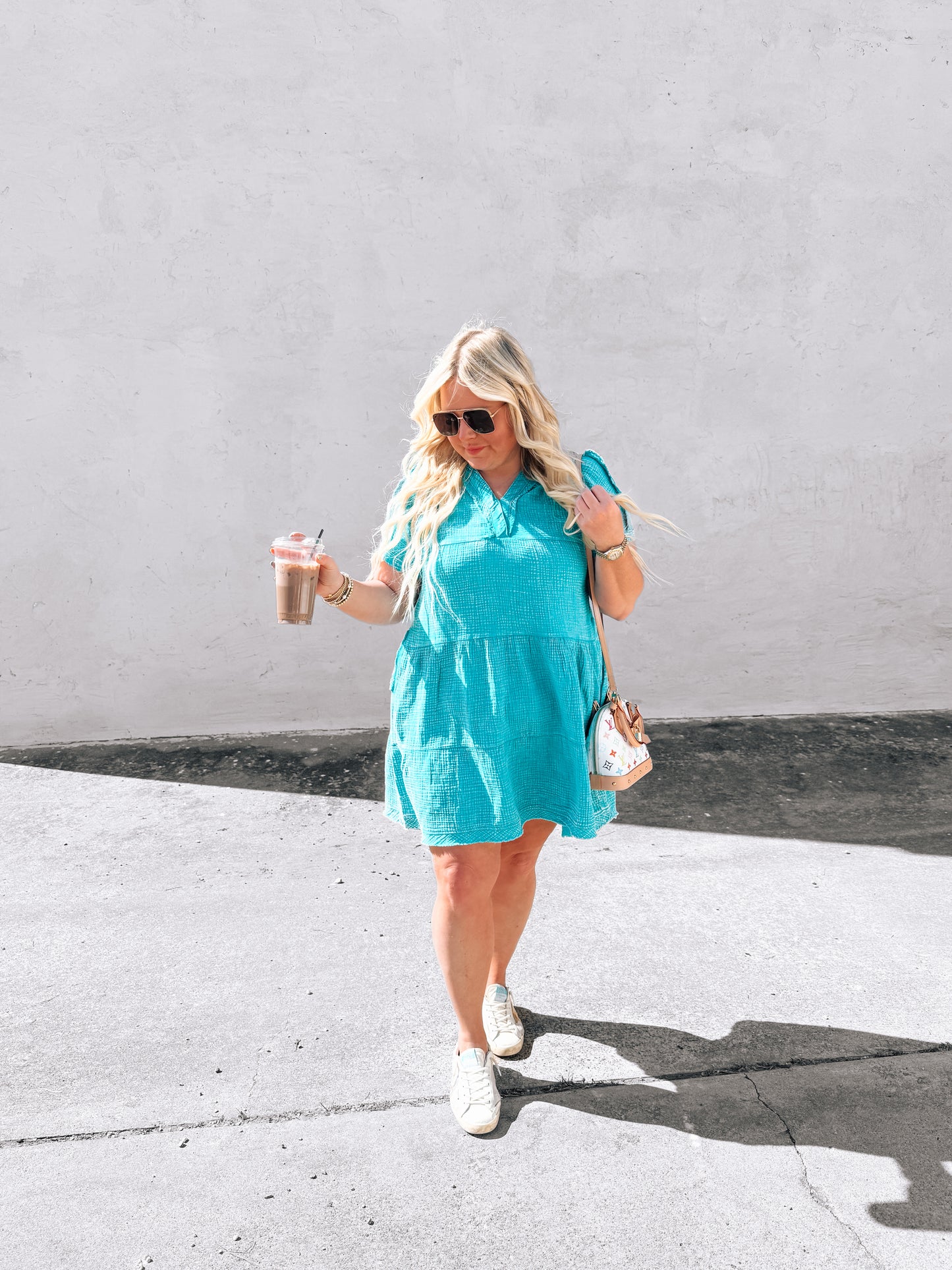 Summer Day Acid Wash Dress*