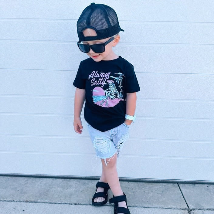Always Salty | Black Graphic T-shirt