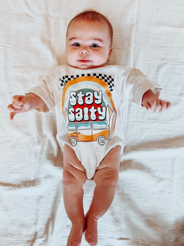 Salty Babe | Rolled Sleeve Bubble Romper