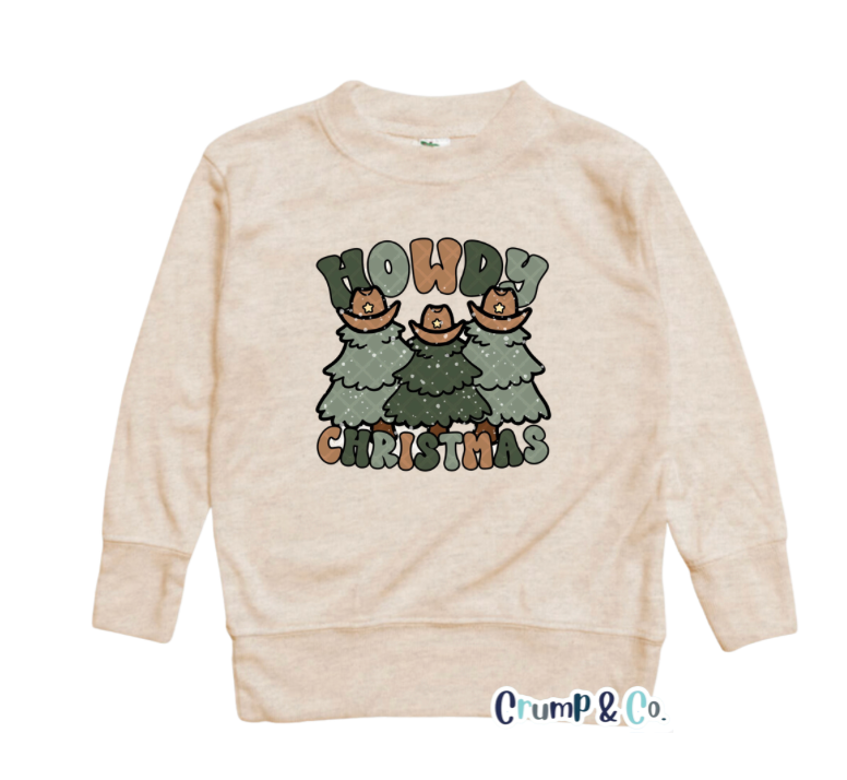 Howdy Neutral | Long Sleeve Pullover- Oatmeal