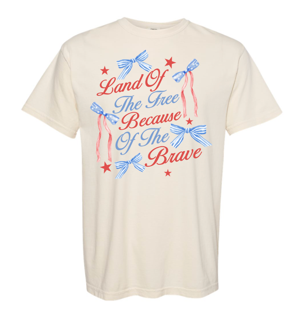 Land of The Free | Comfort Color Tee Ivory