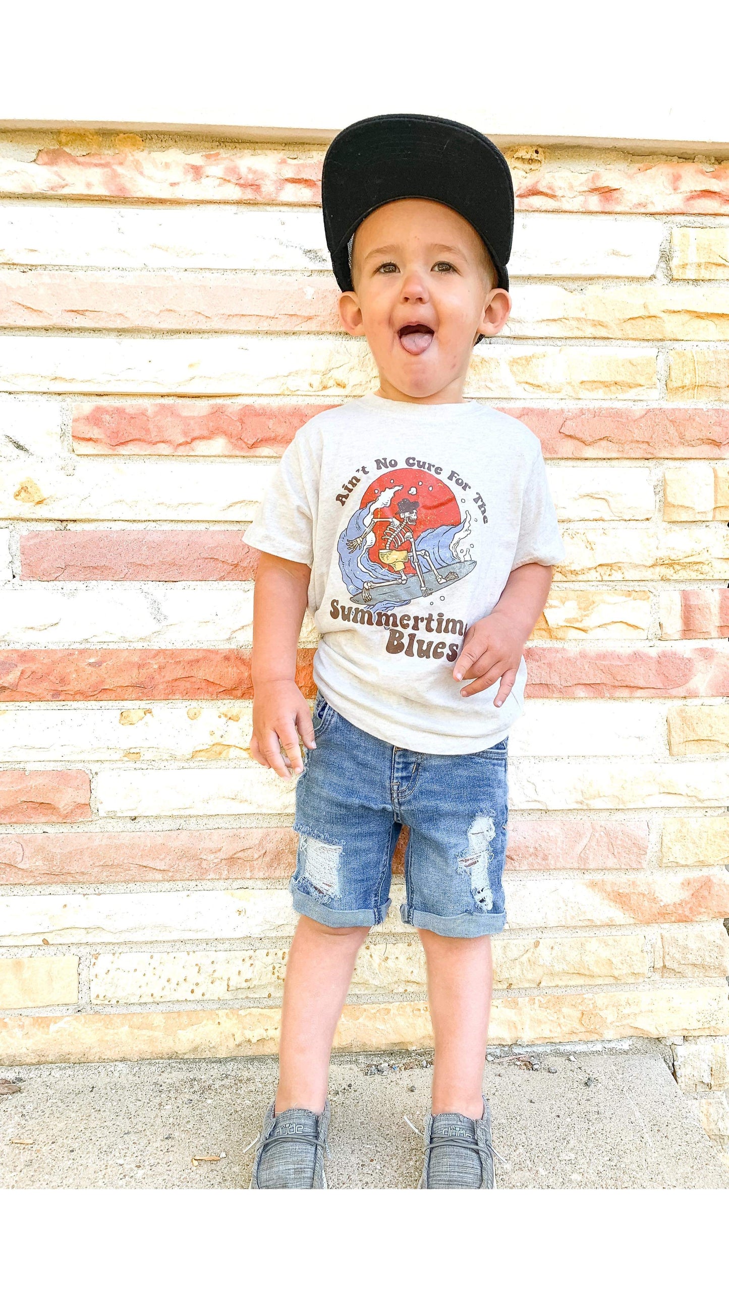 Summer Time Blues | Ivory Graphic T-shirt