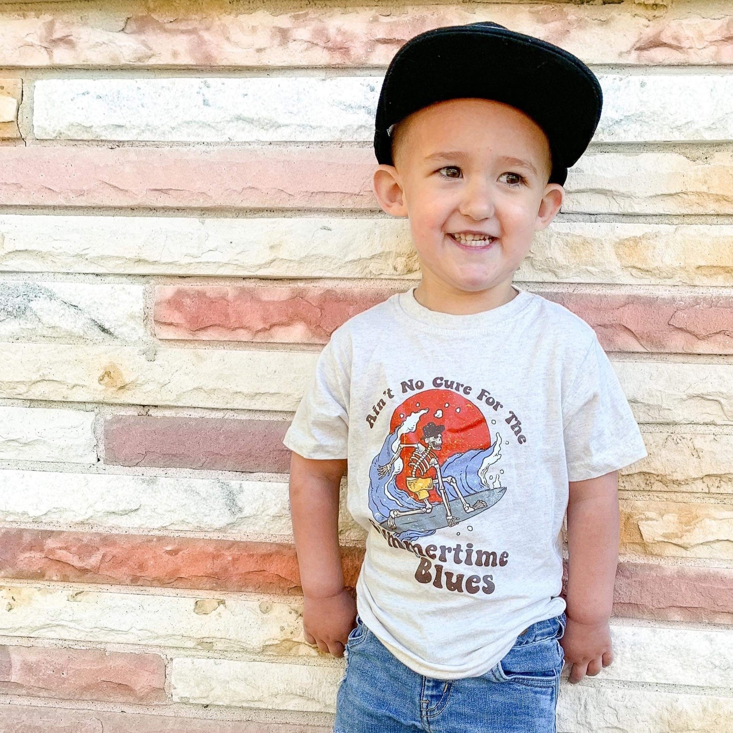 Summer Time Blues | Ivory Graphic T-shirt
