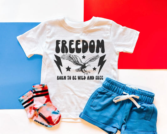 Freedom | White Graphic T-shirt