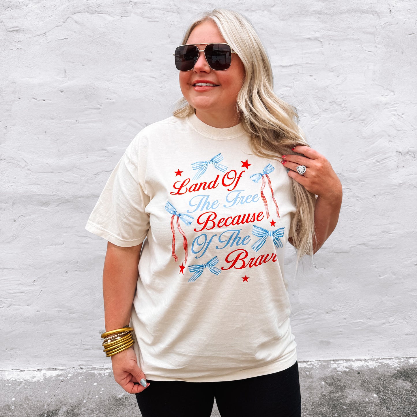 Land of The Free | Comfort Color Tee Ivory