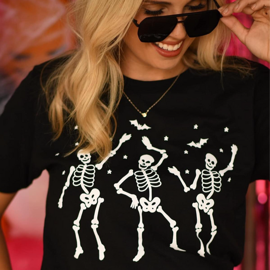 Dancing Skellies | Soft Style Mom Tee