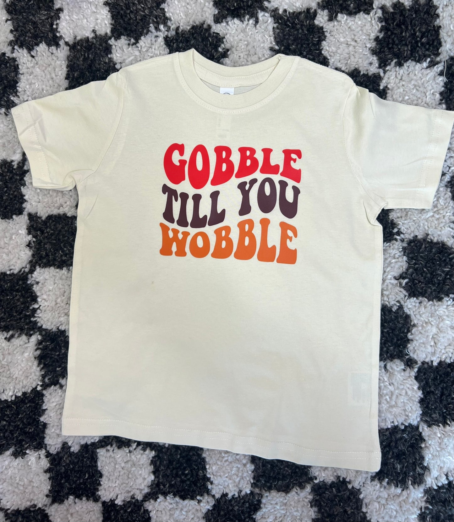 Gobble Til You Wobble | Ivory Graphic T-shirt