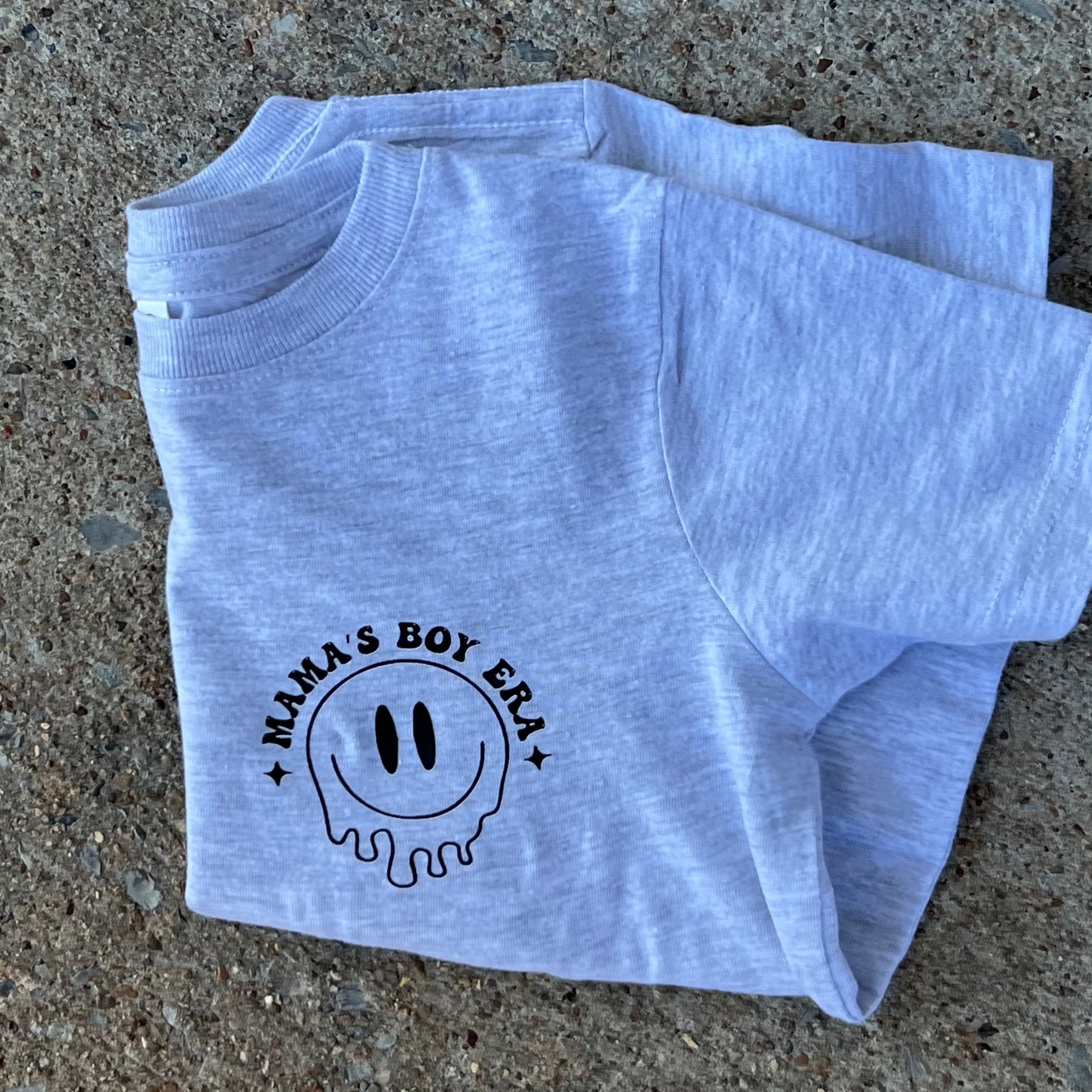 Mama's Boy Era Pocket Tee | Grey Graphic T-shirt