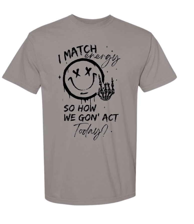 Match Energy | Grey Comfort Color T-Shirt