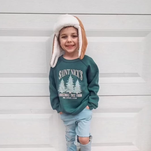 Tree Farm | Green Bella Canvas Sweatshirt