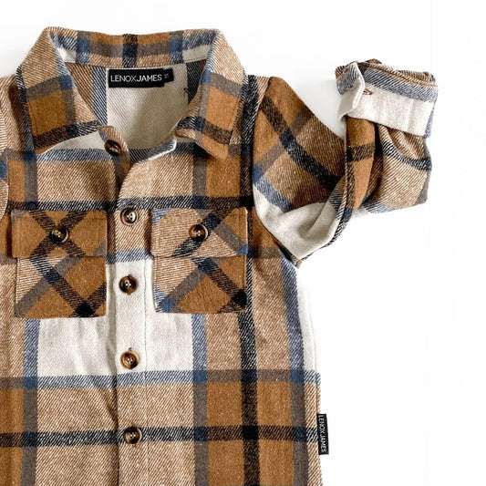 Flannel Shacket | Brown Plaid