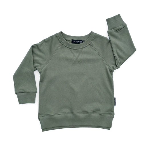 Fall Vibe | Crewneck Sweatshirt -Olive