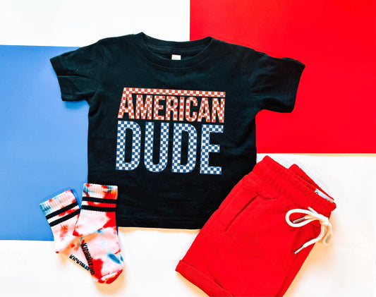 American Dude | Black Graphic T-shirt