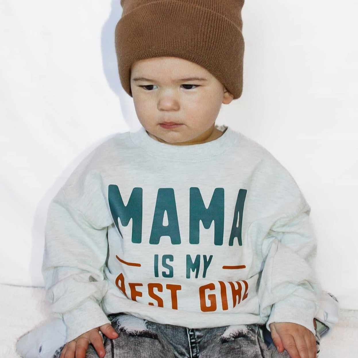 Mama is my Best Girl | Grey Pullover