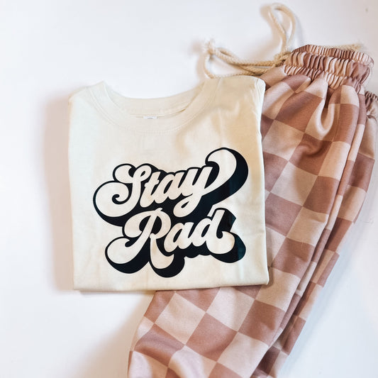 Stay Rad | Ivory Graphic T-shirt