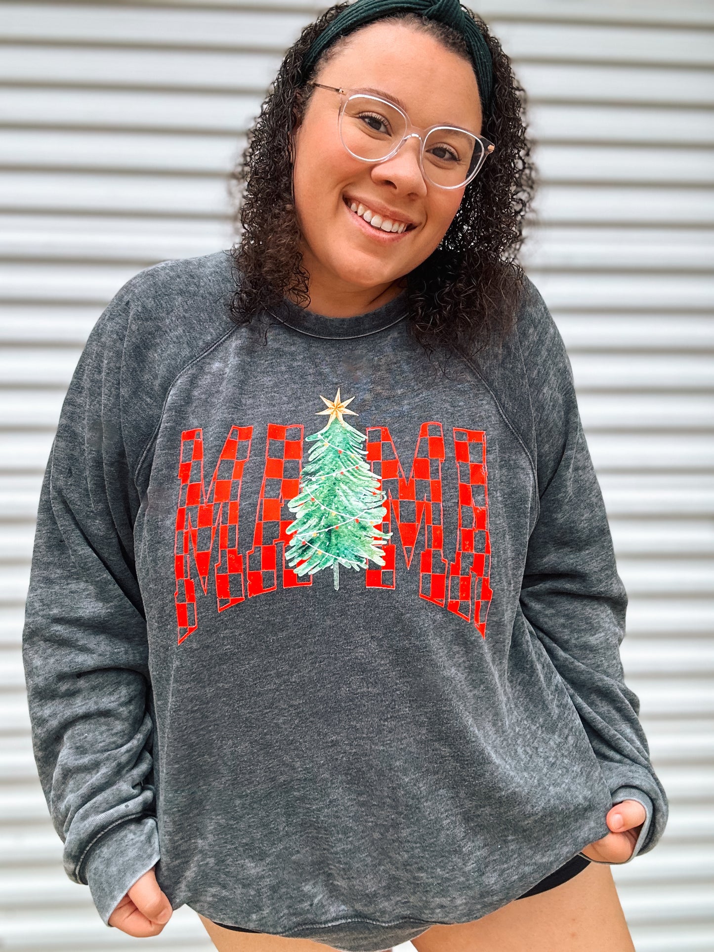 Mama Christmas | Bella Canvas Acid Wash