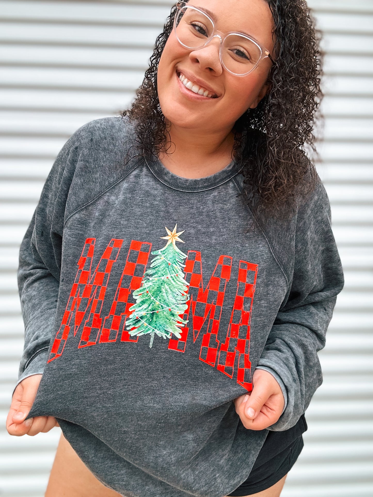 Mama Christmas | Bella Canvas Acid Wash