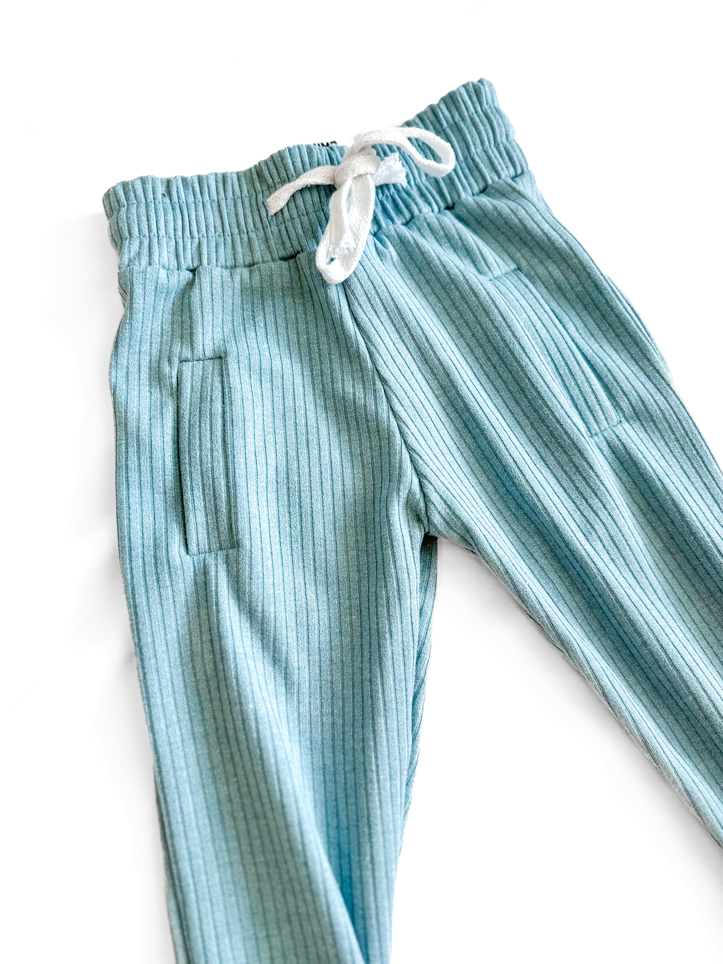 Spring Forward | Blue Ribbed Joggers