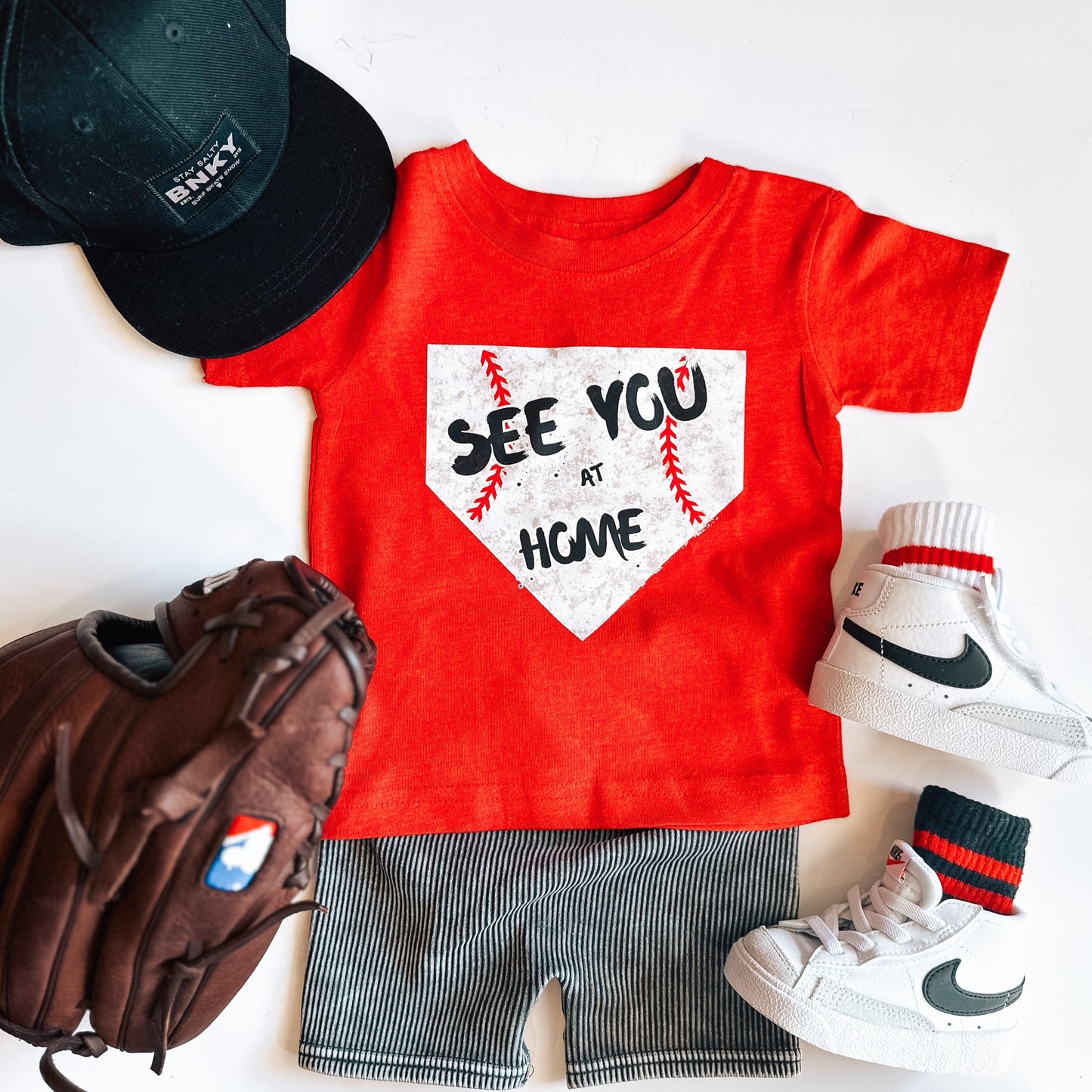See You At Home | Red Graphic T-shirt