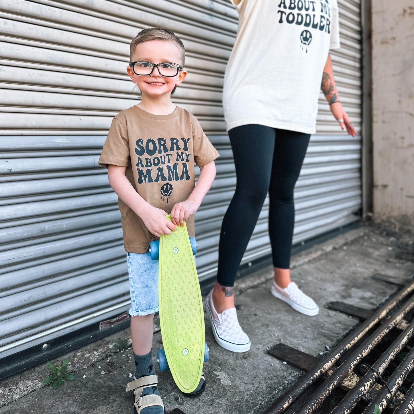 Sorry About my Mama  | Brown Graphic T-Shirt