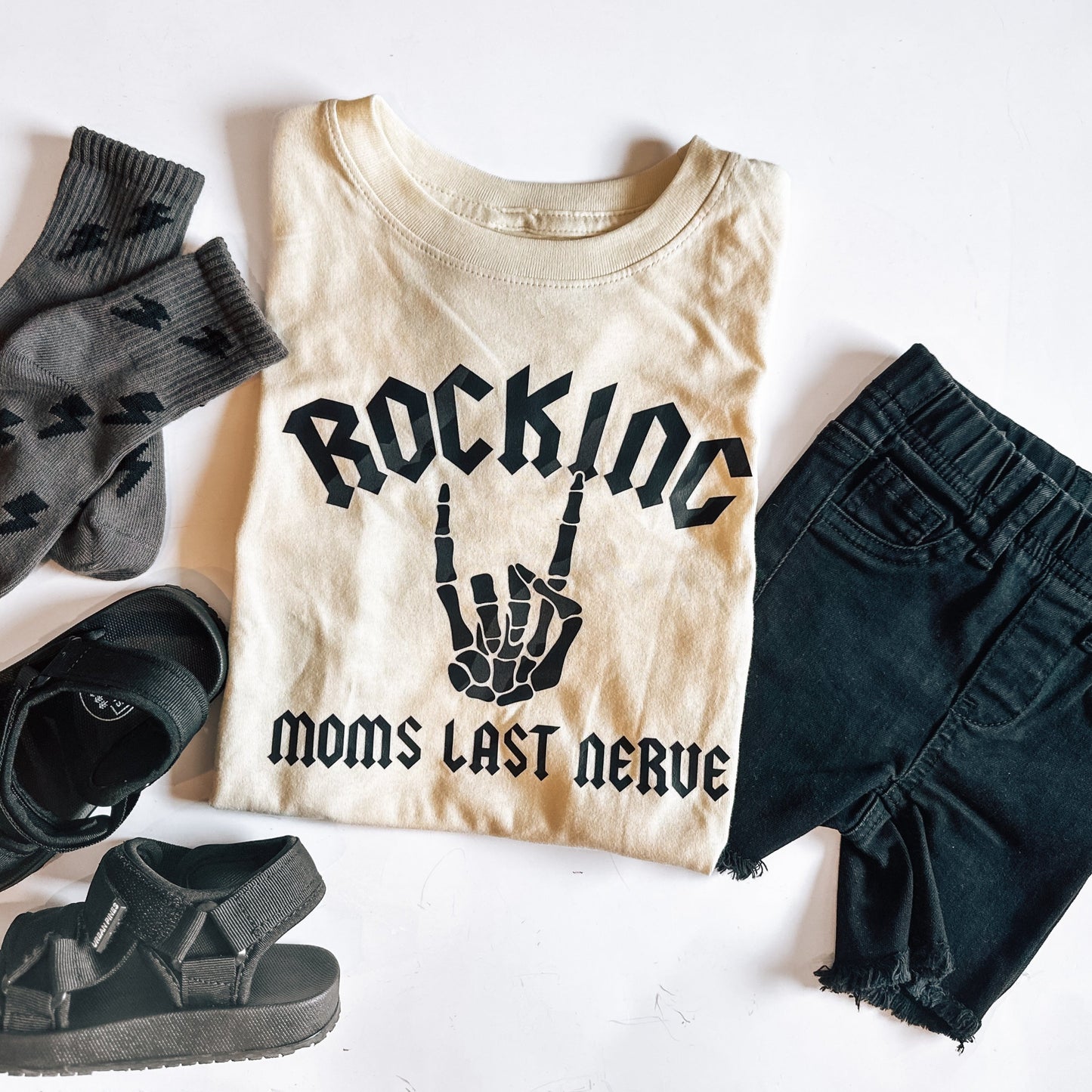 Rockin' Moms Last Nerve | Ivory Graphic T-Shirt