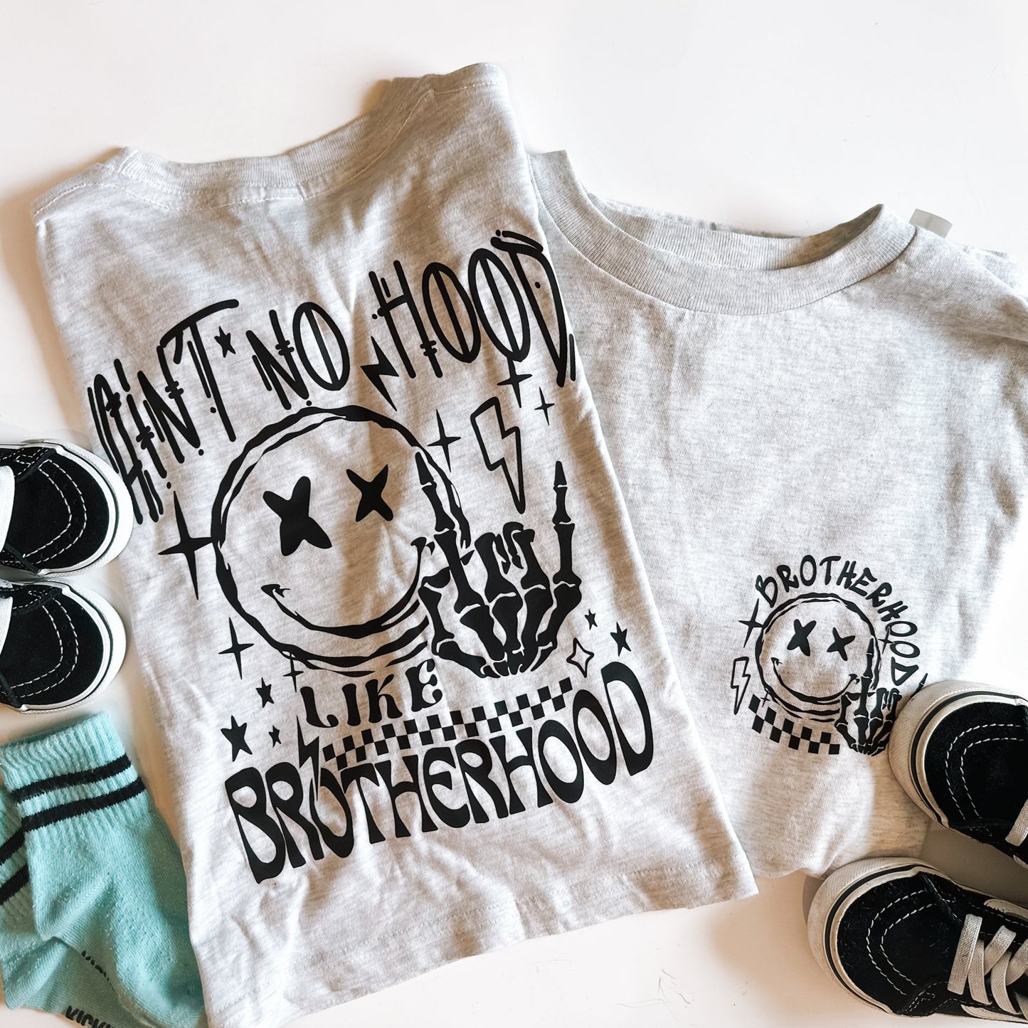 Brotherhood | Ash Grey Graphic T-Shirt