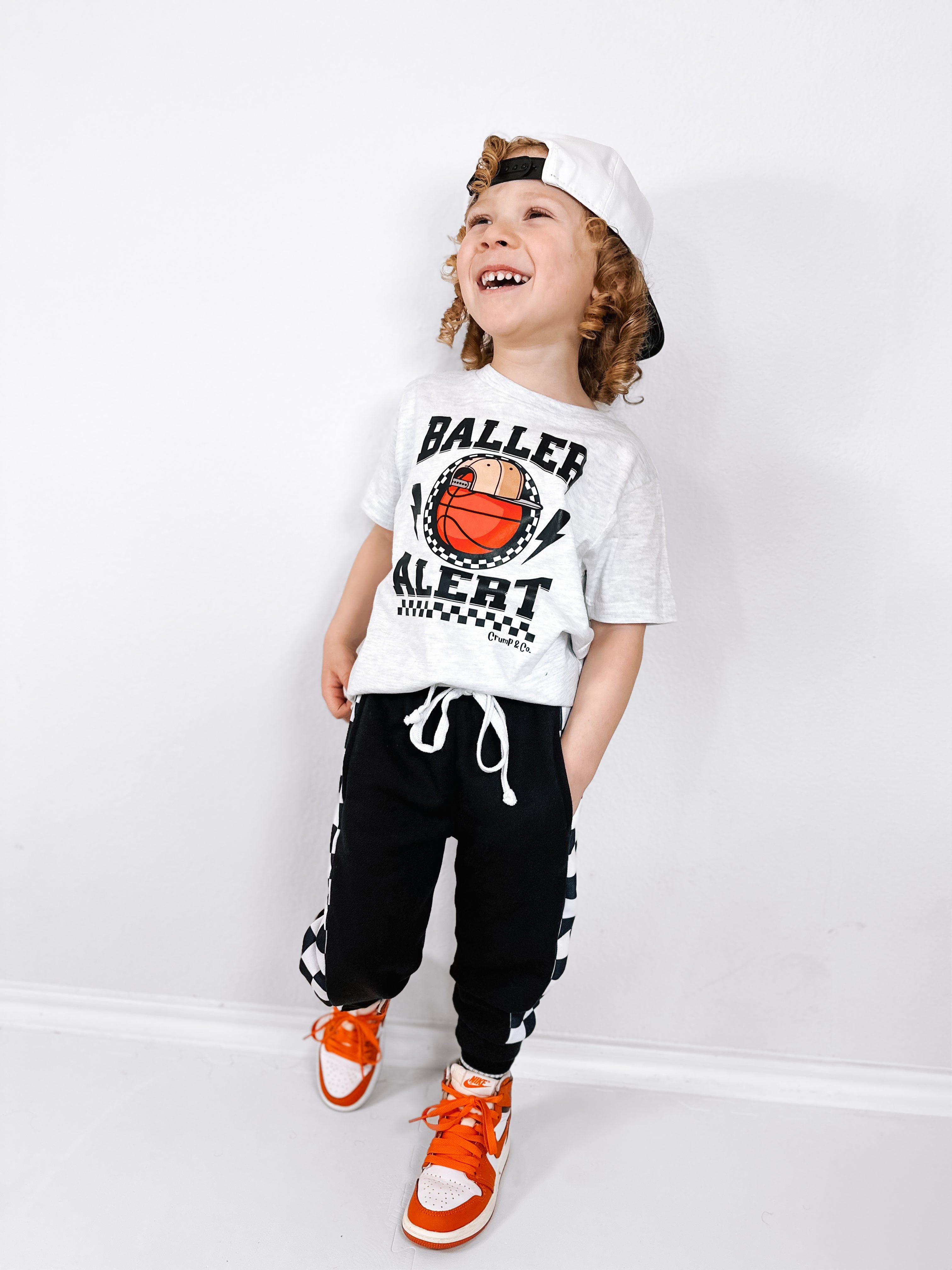 Baller Alert Basketball | Grey Graphic T-shirt