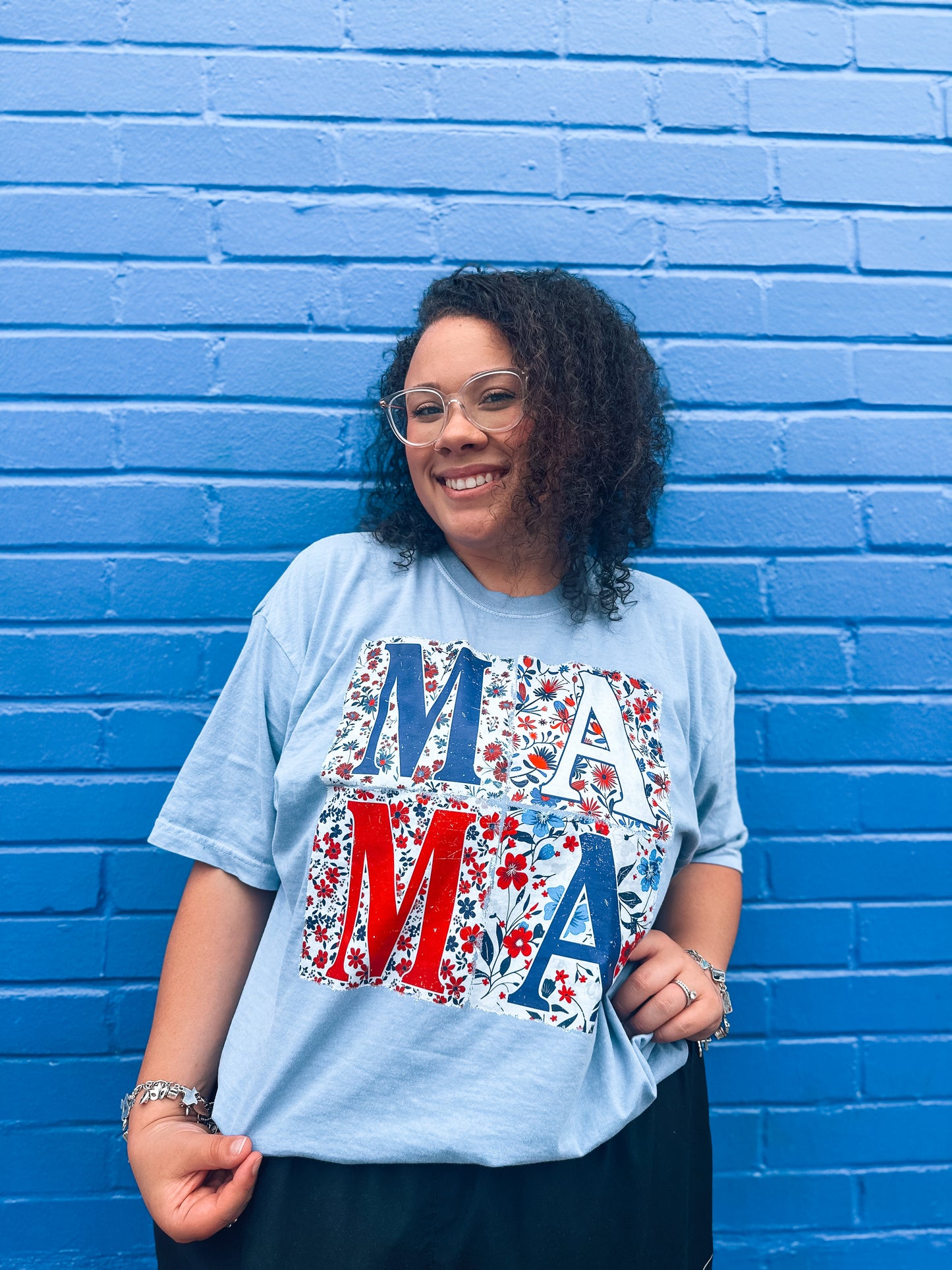Mama RWB | Comfort Color Tee Denim
