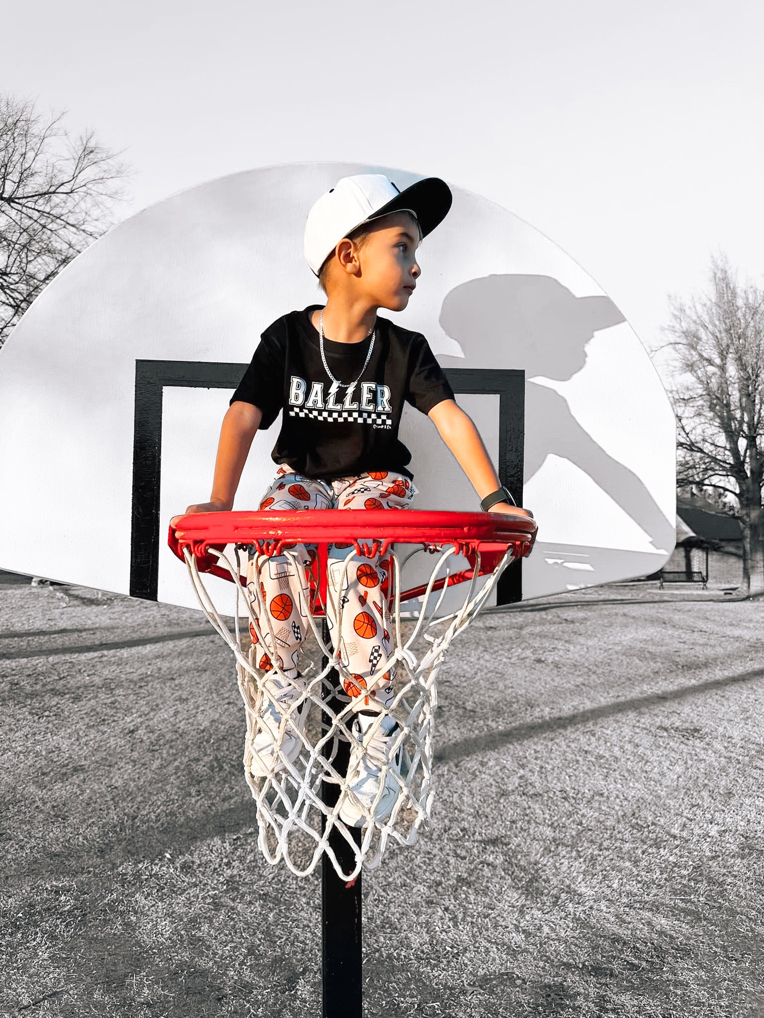 Baller Bolt | Black Front/ Back T-shirt