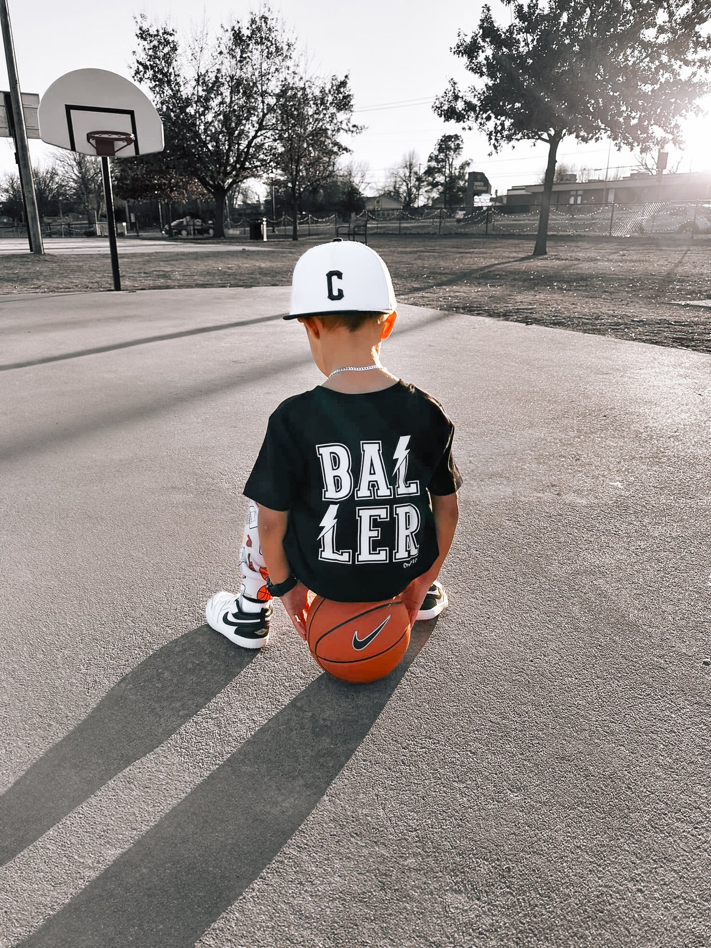 Baller Bolt | Black Front/ Back T-shirt