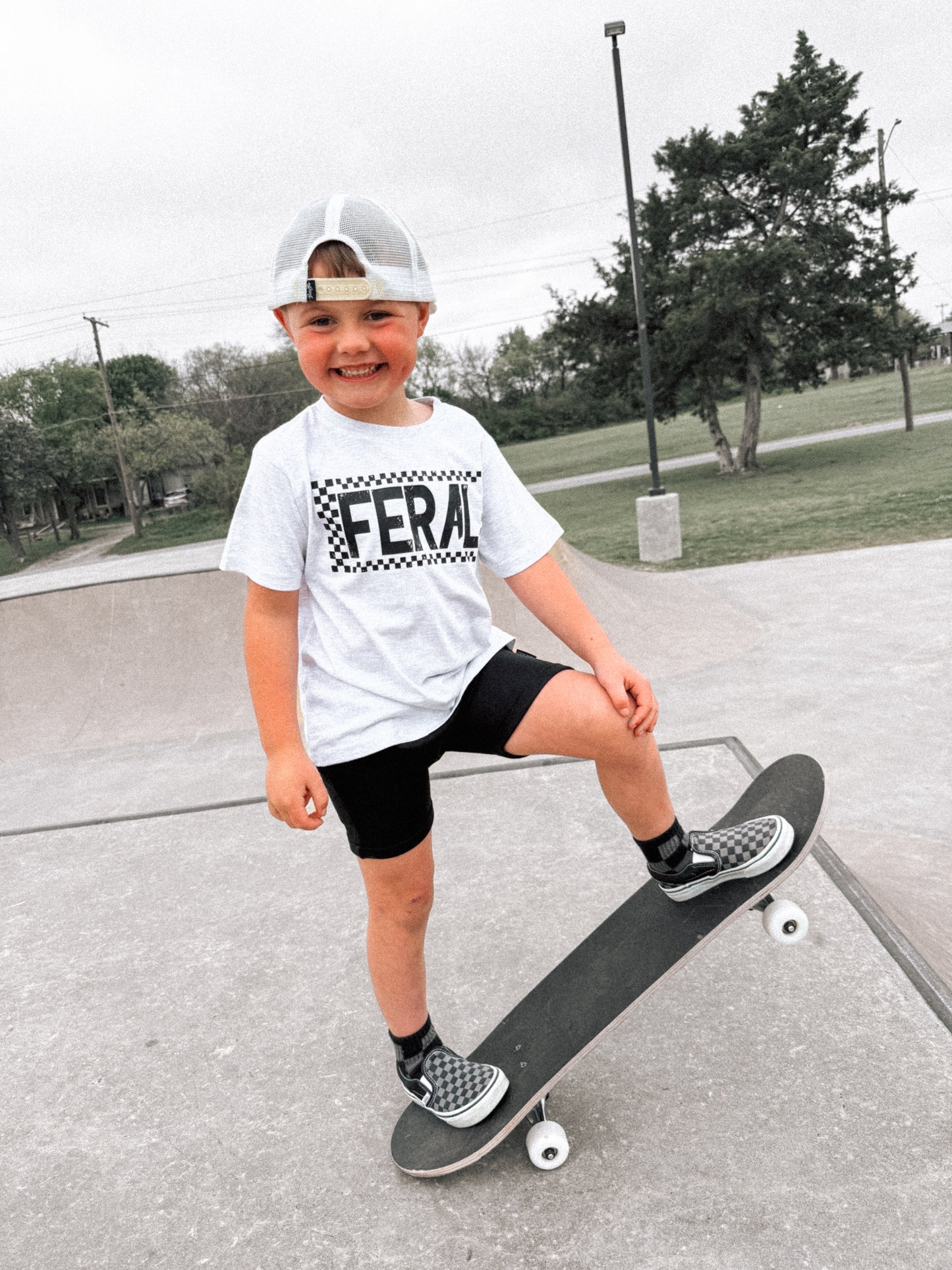 Feral Checker | Graphic T-Shirt 2 Color Options
