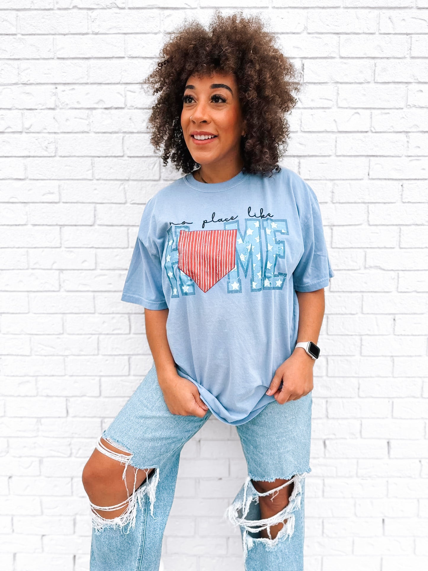 Place Like Home | Denim Blue Comfort Color T-Shirt