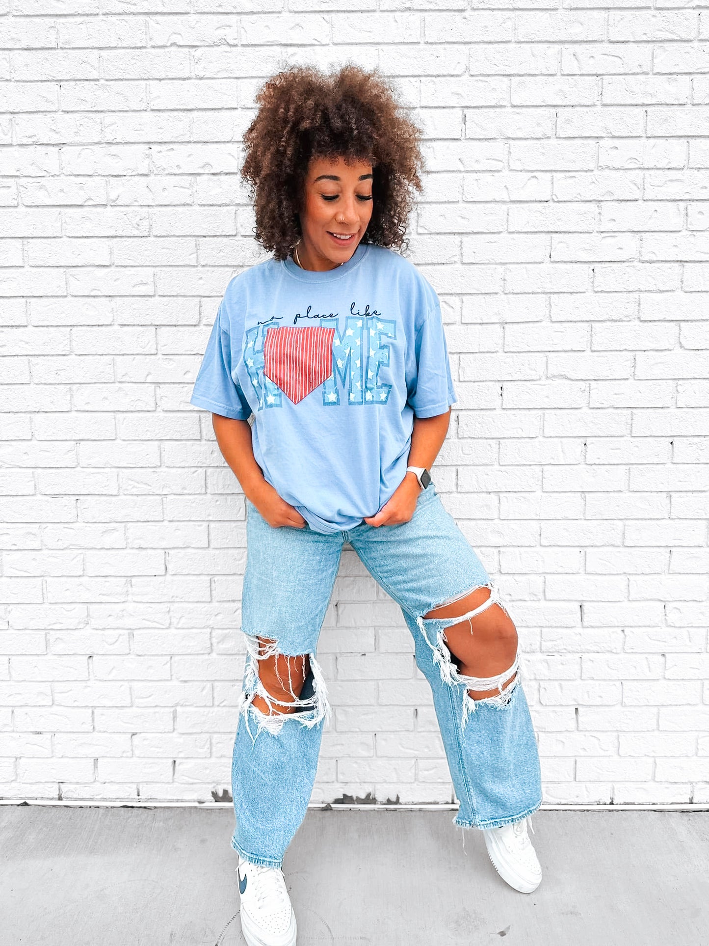 Place Like Home | Denim Blue Comfort Color T-Shirt