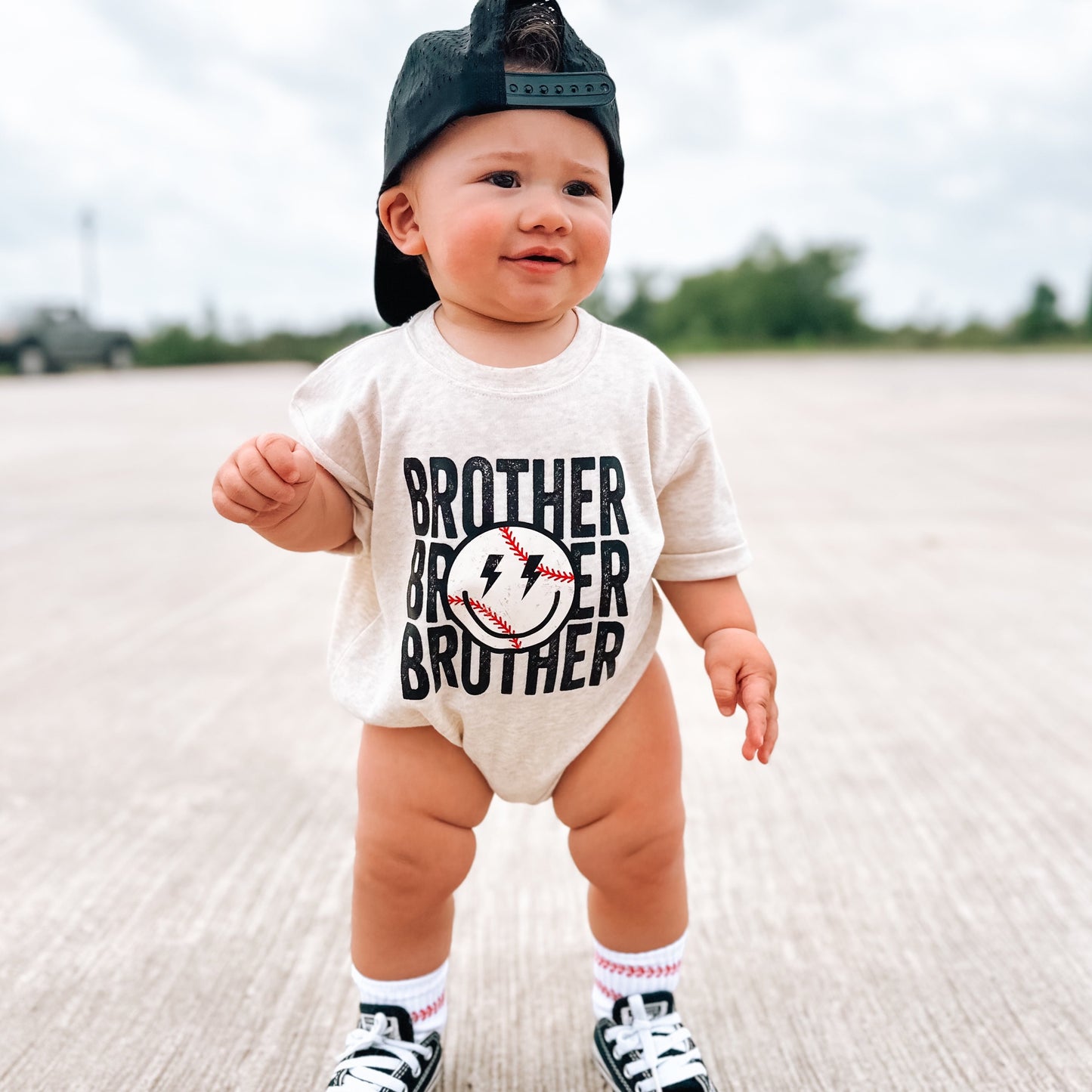 Brother | Rolled Sleeve Bubble Romper